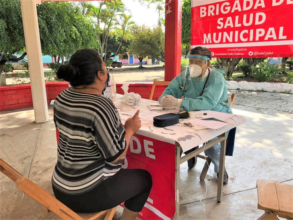 Llegan Brigadas Médicas de Salud al Ejido El Jobo para detectar casos sospechosos de covid-19