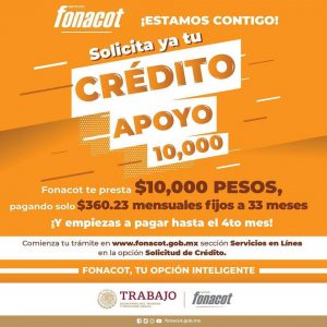 Se suma Fonacot a la era digital con el Crédito Apoyo Diez Mil