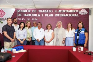 Participa Ayuntamiento de Tapachula en Mesa de Trabajo con Plan Internacional México